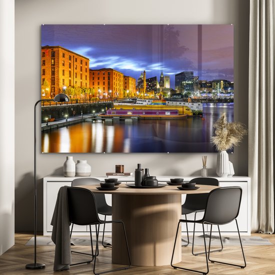Albert Dock Yellow Submarine Liverpool England Plexiglass 180x120 cm - Tirage photo sur Glas (décoration murale plexiglas) XXL / Groot format!