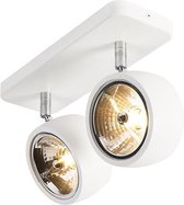 QAZQA go nine - Spot de plafond - 2 lumières - L 300 mm - Blanc