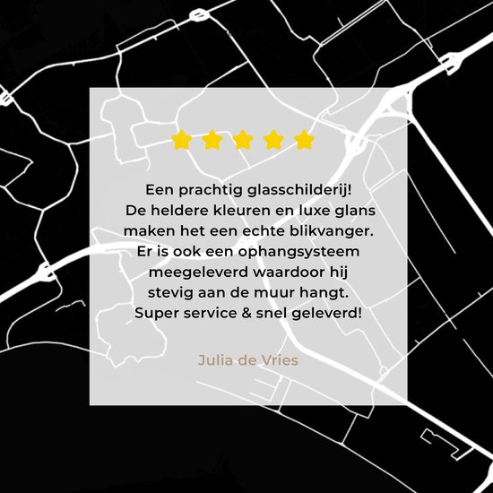 MuchoWow® Peinture sur verre - Plan de la ville - Almere - Carte - Carte - 20x20 cm - Peintures sur verre acrylique - Photo sur Glas