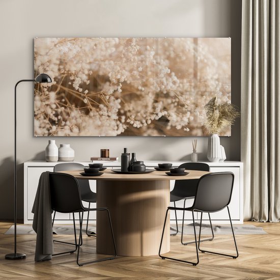 MuchoWow® Peinture sur verre - Herbe de la Pampa - Plante - Nature - 160x80 cm - Peintures sur verre acrylique - Photo sur Glas