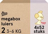Etos Luiers - Woezel & Pip - Maat 2 - 3 tot 6kg - Megabox - 208 stuks