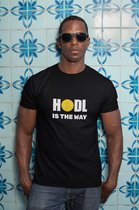Shirt - Hodl is the way - Wurban Wear | Grappig shirt | Crypto | Unisex tshirt | Boeken | Valuta | Ethereum | Blockchain | Meme | Trading | Hodl | Wit & Zwart