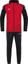 Jako Performance Trainingspak Polyester Met Capuchon Kinderen - Rood / Zwart | Maat: 128