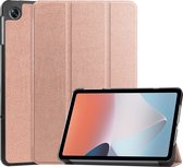 Case2go - Tablet hoes geschikt voor Oppo Pad Air 10.36 Inch (2022) - Tri-Fold Book Case - Met Auto Wake/Sleep functie - Rose Goud