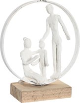 Decoratieve figuren DKD Home Decor 23 x 10 x 27 cm Wit Hars Mangohout Familie