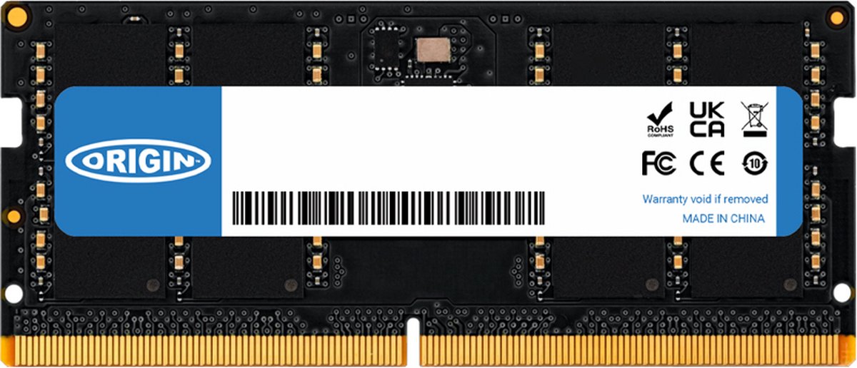 Origin Storage OM32G54800SO2RX8NE11, 32 GB, 1 x 32 GB, DDR5, 4800 MHz, 262-pin SO-DIMM