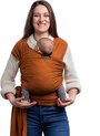 Draagdoek voor baby's en pasgeborenen, elastische babydrager voor pasgeborenen vanaf de geboorte en peuters tot 16 kg, eenvoudig te binden (bruin/bruin)