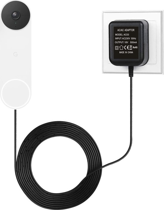 GOOGLE NEST - Sonnette vidéo intelligente sans fil Google Nest Doorbell  (Batterie)