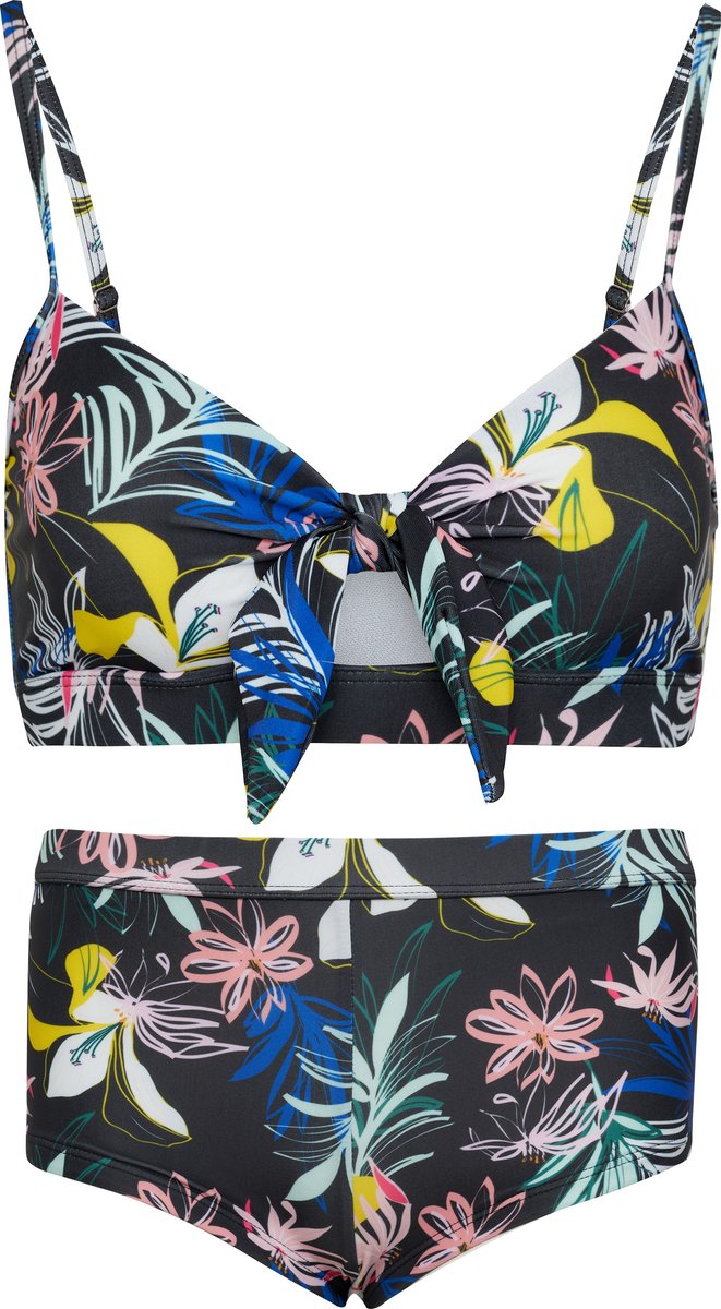 La V Bikini hipster broekje en top met strik - Angel's flower 164-170 Multicolor