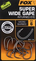 Fox Edges Super Wide Gape (Out-Turned Eye) Micro Barbed (10pcs) - Maat : haak 4