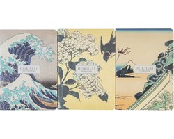 Grupo Erik Hokusai - The Great Wave Of Kanagawa Hokusai Pack Of 3 A6 Notitieboek - Multicolours