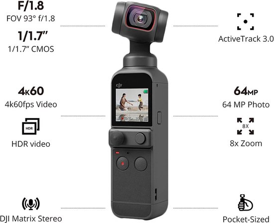 DJI Pocket 2 - Actioncam - met control stick - DJI