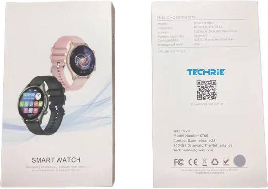 Smartwatch Heren Dames Zilver iOS en Android Smartwatches