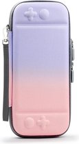 Case geschikt voor Nintendo Switch / Nintendo Switch OLED - Hardcover - Draagtas - Opbergtas - Case - Paars/Roze