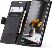 Hoesje geschikt voor Samsung Galaxy S23 Ultra - Book Case Leer Slimline Zwart