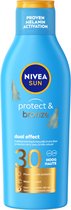 Nivea Sun Protect & Bronze Zonnebrand Melk SPF 30 200 ml - 2x 200 ml - Voordeelverpakking