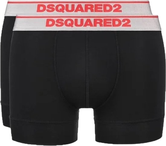 Dsquared2 Trunk Boxershorts 2-Pack Zwart/Rood Heren - Maat: M