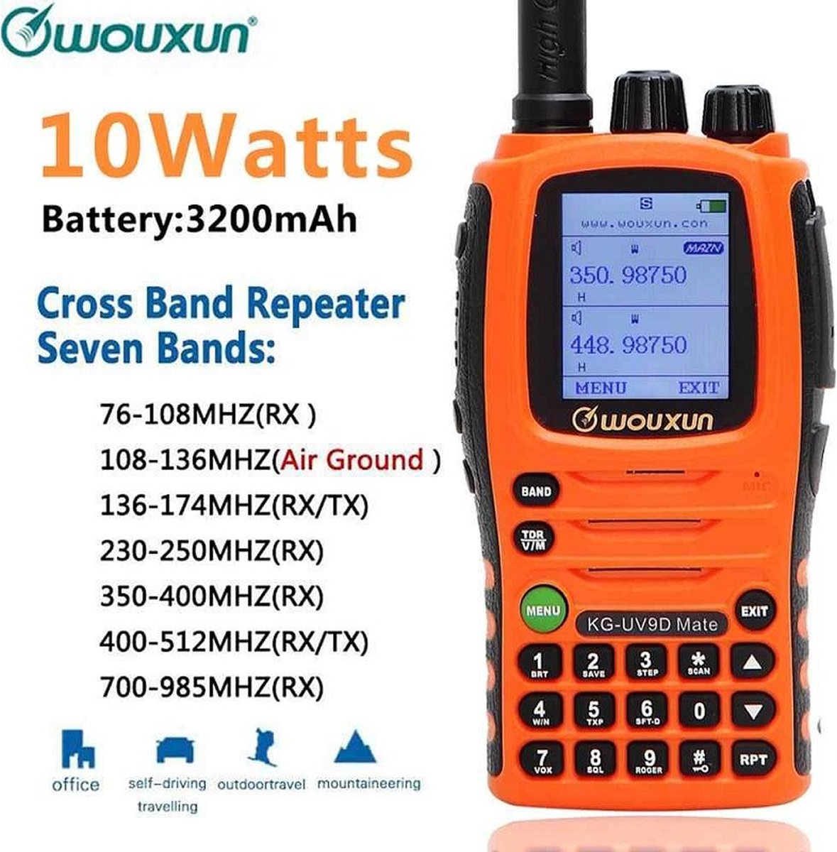 Wouxun KG-UV9D Mate 2m/70cm radio amateur portofoon