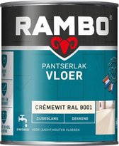Rambo Pantserlak Vloer Zijdeglans Dekkend - Sneldrogend - Vocht & Vuilwerend - RAL 9001 - 2.5L