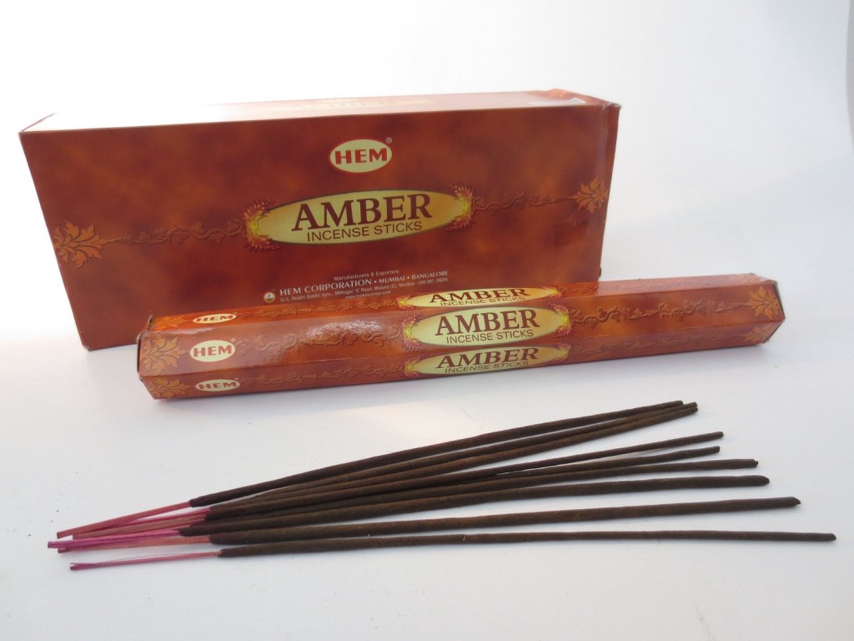 HEM Tuin Wierook - Amber - Doos met 6 kokers (60 stuks)- Extra lang en dik