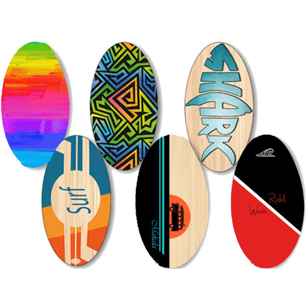 Skimboard Hout 75Cm Multicolor