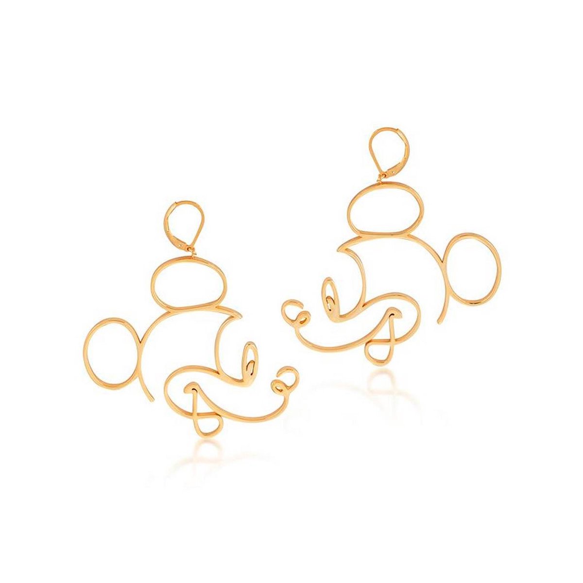 Mickey Mouse gold plated oorbellen