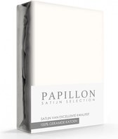 Papillon hoeslaken - katoen satijn - 140 x 200 - Crème