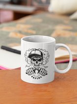 Rick & Rich Mok - Mok Vaping - Mok Vaping Skull - Mok met opdruk - Grappige Mok - Witte koffie mok bedrukt - Witte thee mok - Mug quote - Mok met quote - Cadeau voor man - Cadeau voor vrouw