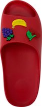 Zenne Slipper, Fruitige EVA-Slippers, Heren-Dames Slipper, Antibacterieel Slipper, Anatomical Slipper, Rood -Maat:40 - set 2