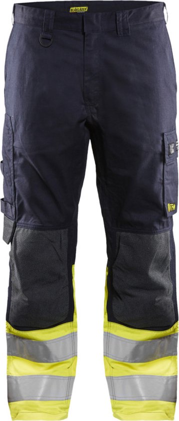 Blaklader Multinorm werkbroek Inherent 1488-1512 - Marine/High Vis Geel - D124