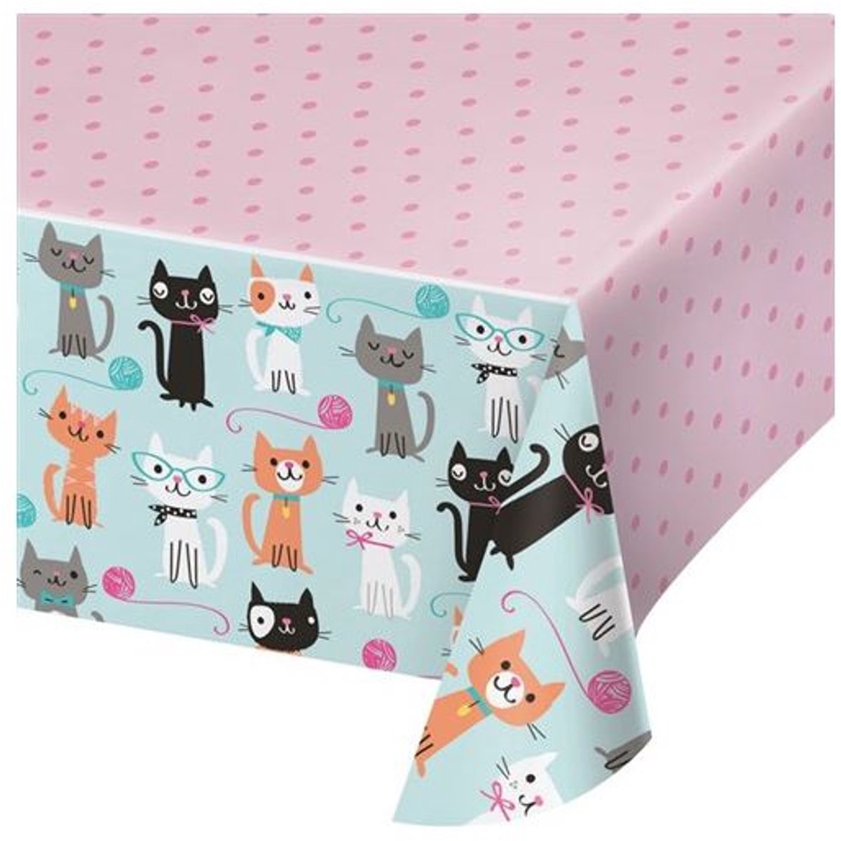 Plastic tafelkleed Purr-fect Party Poesjes