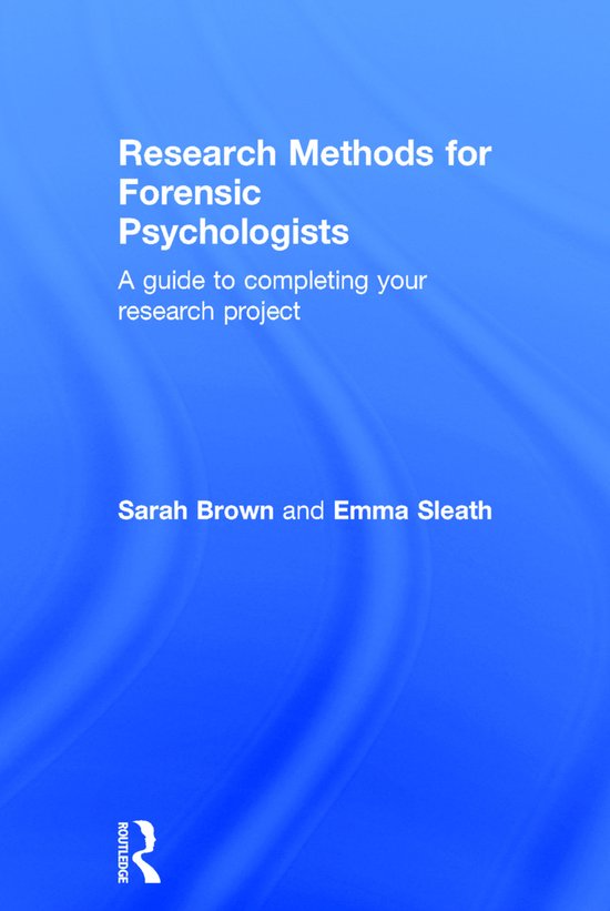 Research Methods for Forensic Psychologists - cover