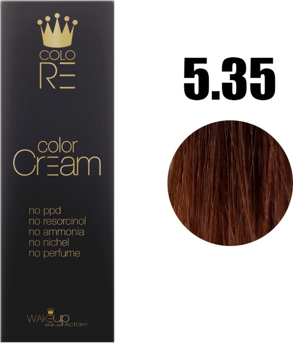 Color Cream 5.35 Walnut - Teinture pour cheveux In Creme 200ml (2 X 100ml)  avec KALMS... | bol
