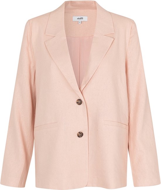 OPUS Linnen blazer met reverskraag, model 'Jamari' in taupe online