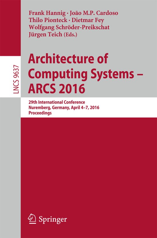 Architecture of Computing Systems -- ARCS 2016 - cover