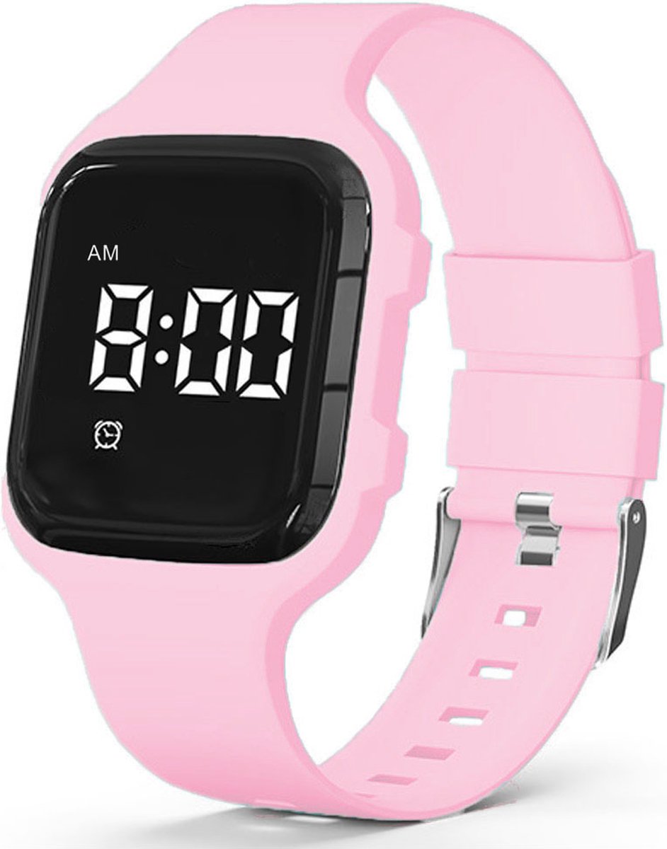 Goedkoopste Herinnerings/alarmhorloge medicatie of plaswekker - kinderen- ouderen- slechthorende, beginnende Dementie- USB oplaadbaar - vierkant - licht roze - met 15 tril-alarmen