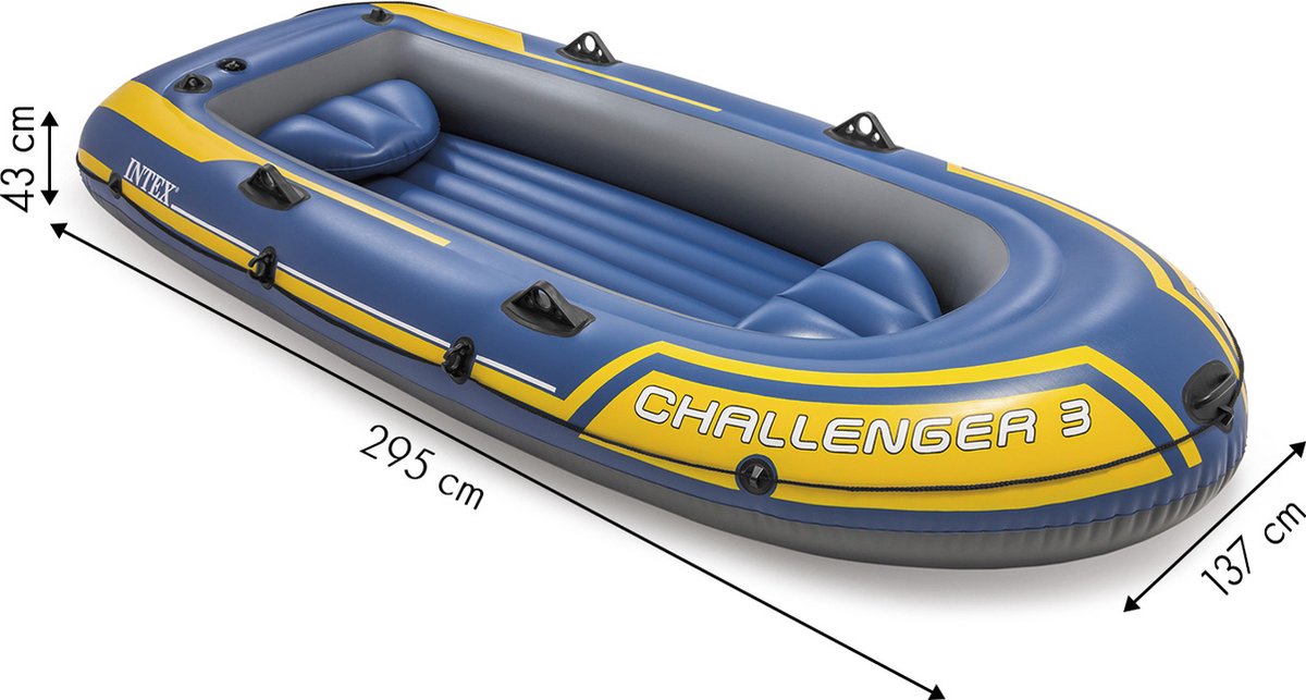 INTEX - bateau pneumatique - Challenger 3 - avec pompe et rames | bol.com