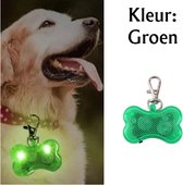 Led verlicht botje met clip voor honden halsband (Groen)