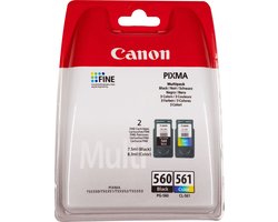 Canon PG-560 & CL-561 - Inktcartridge + Retourzakje - Origineel - Standaard capaciteit - Zwart en Kleur