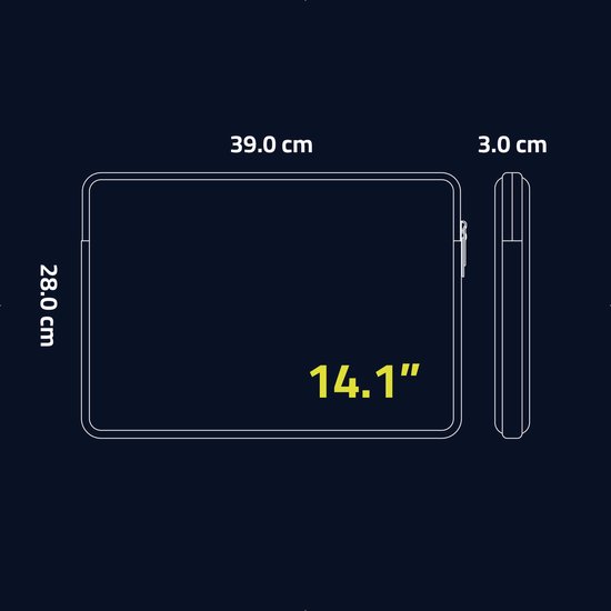 Laptophoes 14,1 tot 15,4 inch - Laptop Sleeve geschikt voor MacBook Pro ...