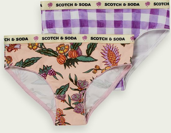Scotch & Soda - 2-Pack Slip Print Flower - Maat: 98-104