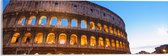 WallClassics - Acrylglas - Weg langs Colosseum in de Avond - 60x20 cm Foto op Acrylglas (Met Ophangsysteem)