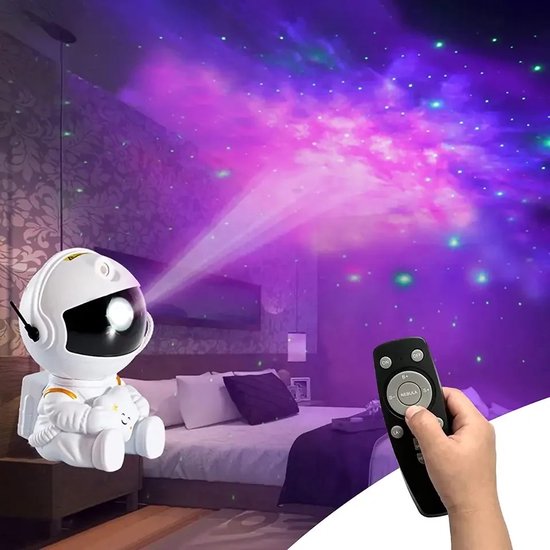 Projecteur d'étoiles d'astronaute - Wit - Assis - Projecteur Galaxy -  Chambre d'enfant... | bol.com