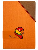 Papacasso Bullet Journal - Carnet de notes de Luxe - Bloc-notes - Bloc-notes - Hardcover en cuir - Papier acide de Premium supérieure - Élastique - Compartiment de rangement - 256 pages pointillées - Cadeau Perfect - Oranje