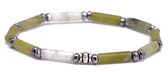 Fortuna Beads – Italia Taiwan Serpentine – Kralen Armband – Heren & Dames – Geel – 18cm