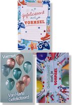 3 Cards & Crafts Luxe vormsel wenskaarten - 12 x 17 cm - Vormsel - Inclusief enveloppen