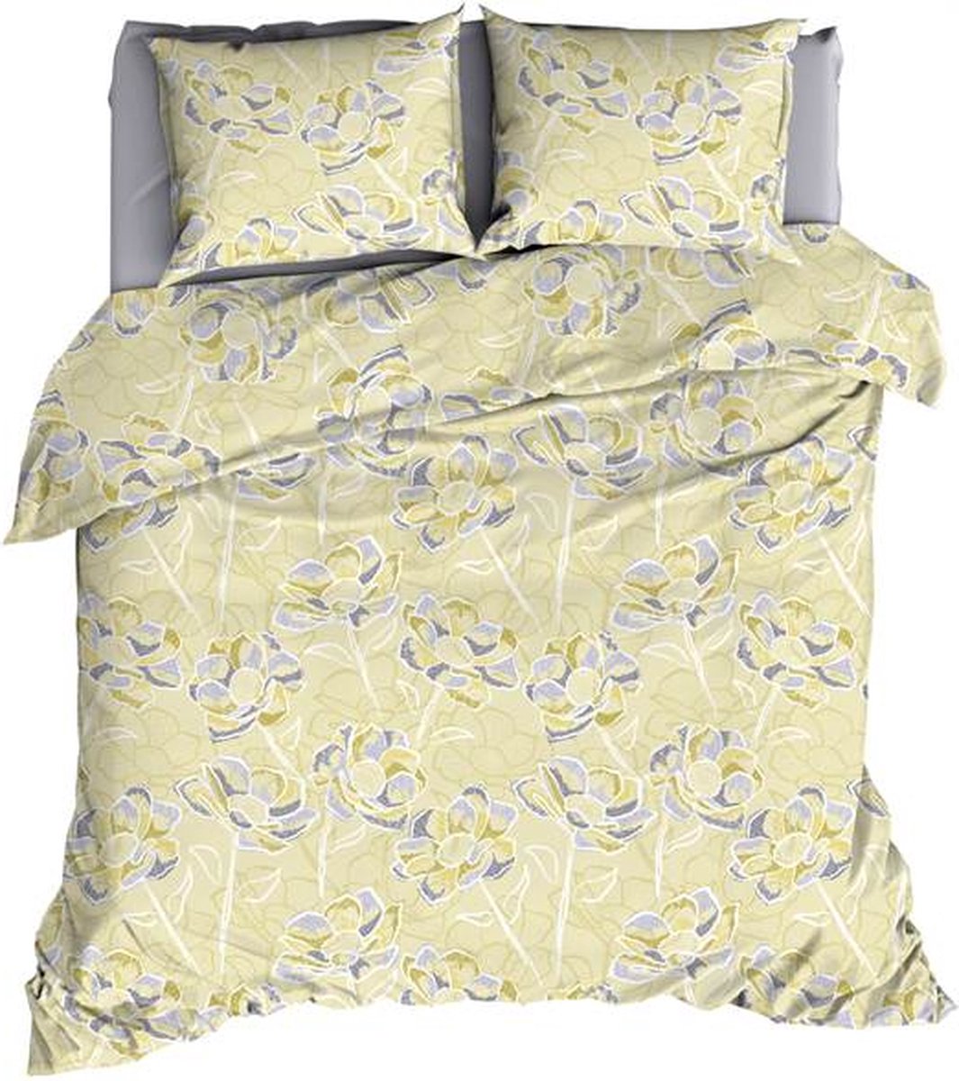 Satin D Or Satin d'Or Steffi Dekbedovertrek - Tweepersoons - 200x200/220 cm - Geelgroen