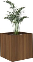 vidaXL - Plantenbak - 40x40x40 - cm - bewerkt - hout - bruineiken