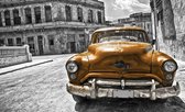 Fotobehang - Vlies Behang - Retro Auto in Cuba - Vintage - Kunst - 368 x 254 cm