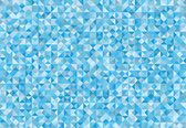Fotobehang - Vlies Behang - Blauwe Driehoeken - 520 x 318 cm